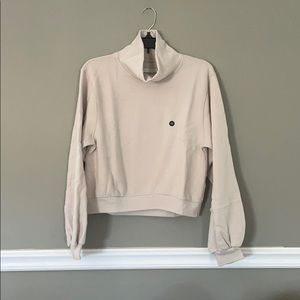 Cream Abercrombie & Fitch Turtleneck Sweatshirt XS